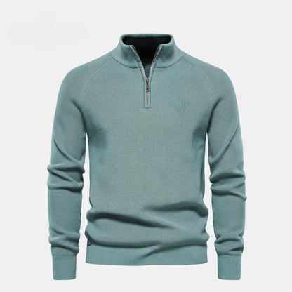 Zipped Collar Sweater